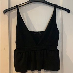 BOOHOO peplum crop top